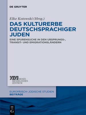 cover image of Das Kulturerbe deutschsprachiger Juden